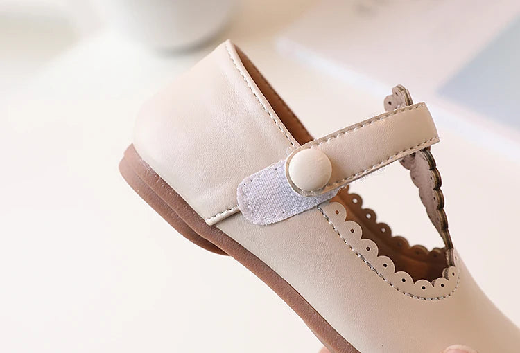 Princess T-Strap Leather Flats: Sweet Retro Dress Shoes
