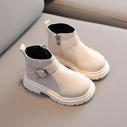 Autumn Winter Children's Snow Boots: Warm and Casual Leather Boots