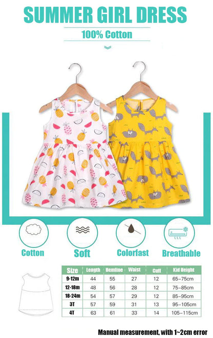 Cotton Sleeveless Flower Dress: Summer Princess Party Outfit