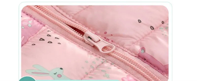 Baby Cartoon Bear Zipper Jackets: Autumn/Winter Hooded Coats
