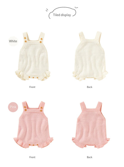 Knitted Baby Girls Summer Rompers