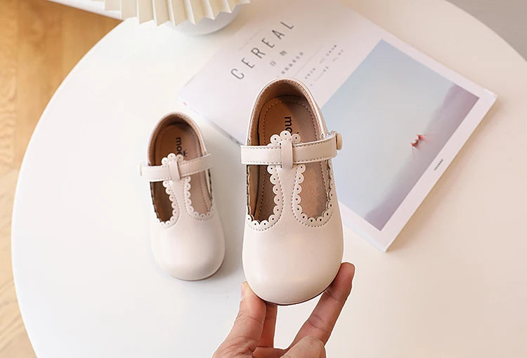 Princess T-Strap Leather Flats: Sweet Retro Dress Shoes