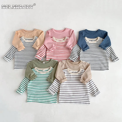 Striped T-shirts Or Plain T-shirts For Children