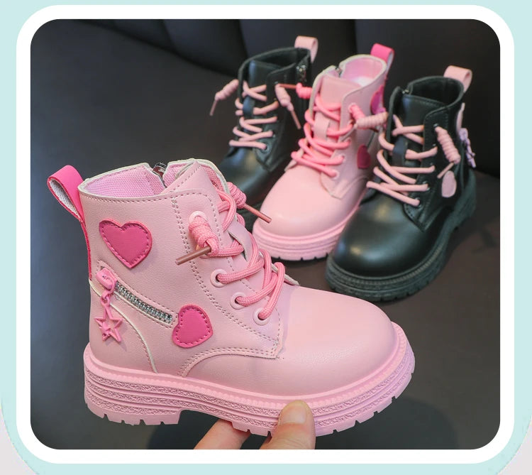 Chic Pink Rubber Boots for Fashionable Little Princesses