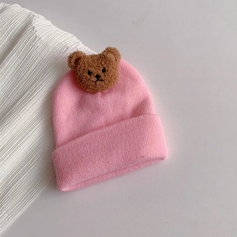 Cute Bear Knitted Baby Hat: Warm and Cozy Beanie