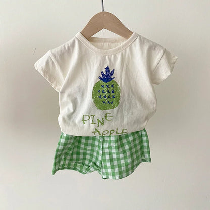 Cotton Sleeveless Baby Pajama Sets: Cartoon Homewear for Summer