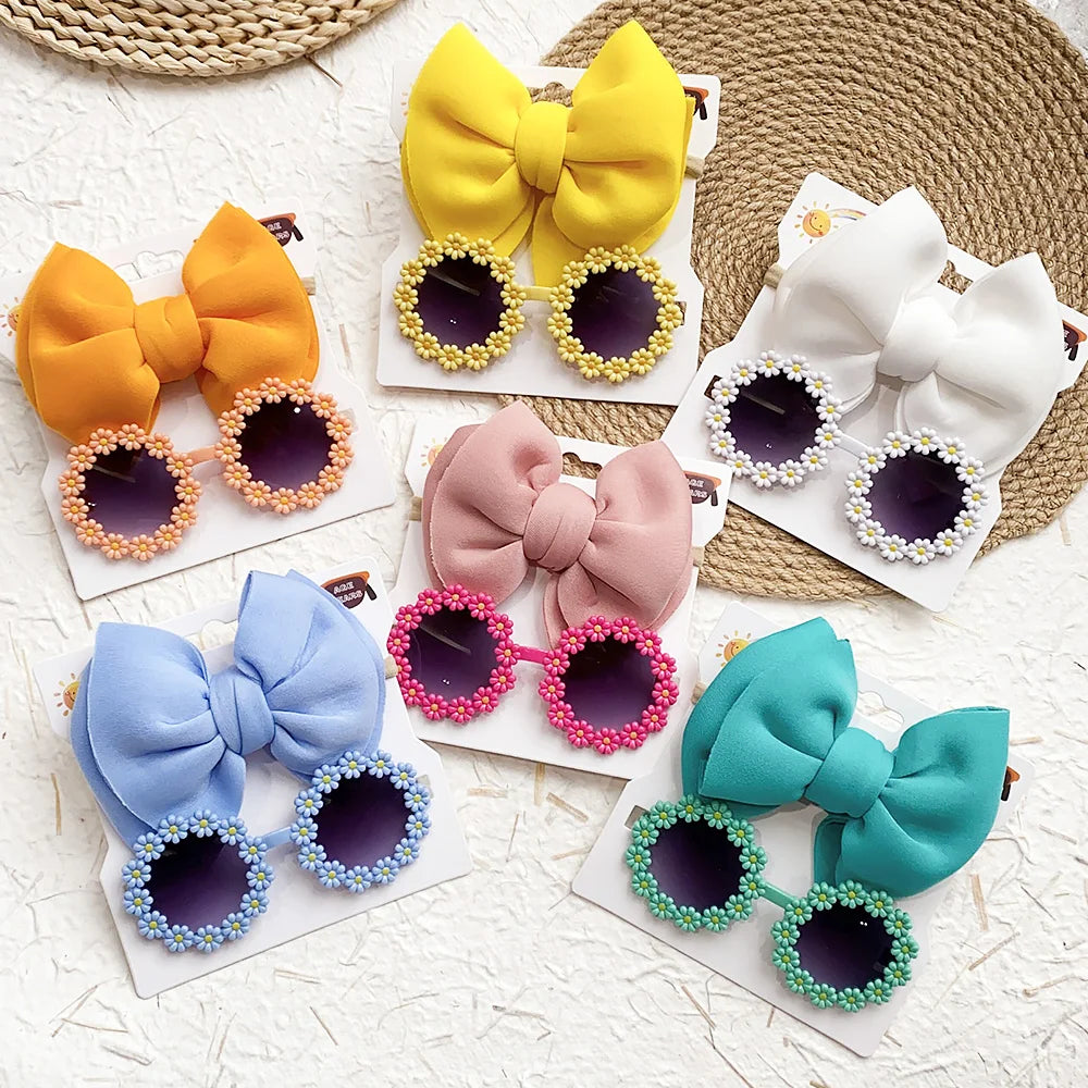 Fashion Baby Girls' Sunglasses and Hair Band Set