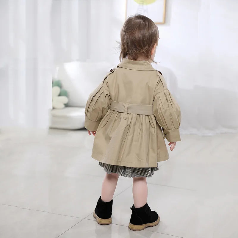 Cotton Trench Coat: Stylish Baby Girl Outerwear