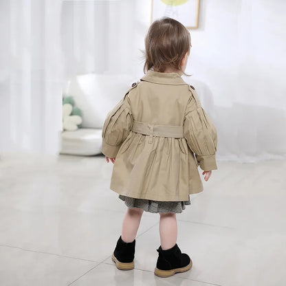 Cotton Trench Coat: Stylish Baby Girl Outerwear