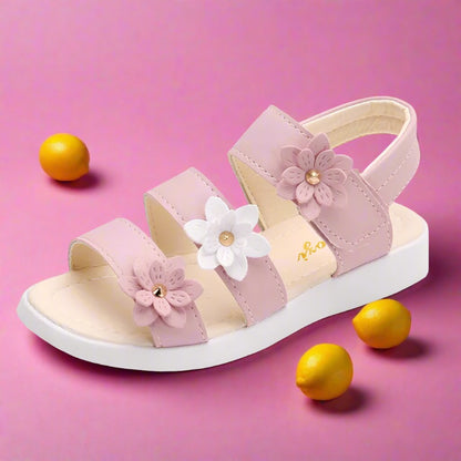 Girl's Summer Floral Sandals - Princess Fashion