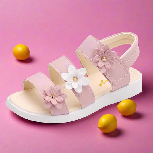 Girl's Summer Floral Sandals - Princess Fashion
