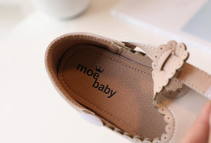 Princess T-Strap Leather Flats: Sweet Retro Dress Shoes