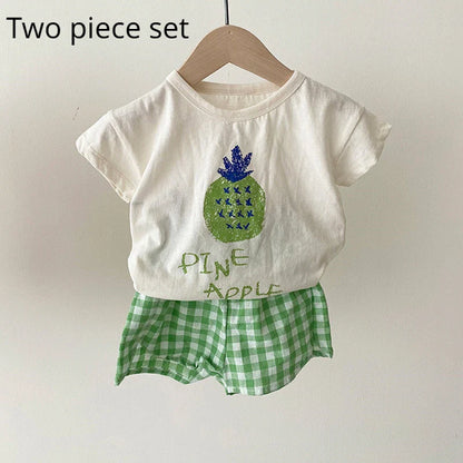 Cotton Sleeveless Baby Pajama Sets: Cartoon Homewear for Summer
