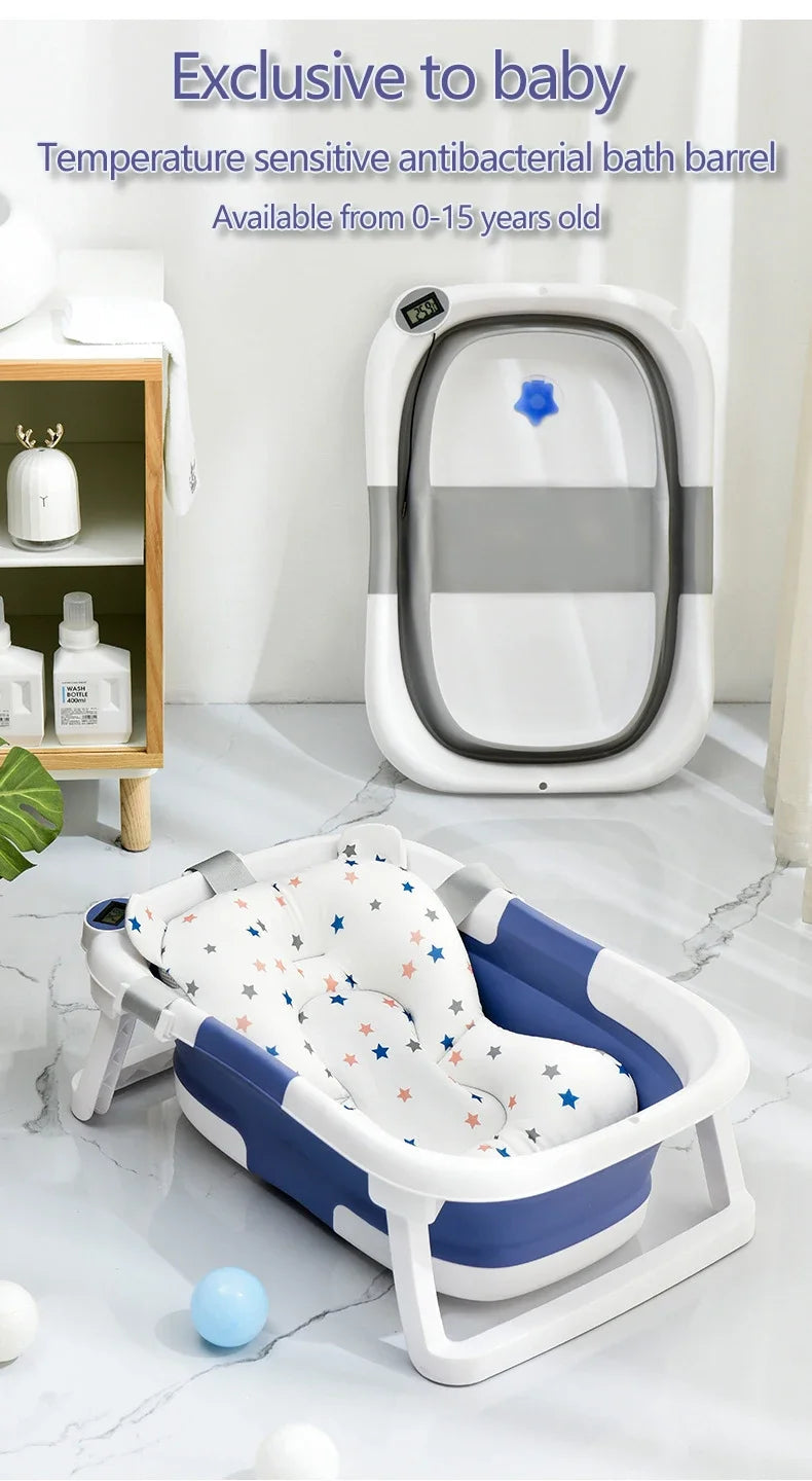 Real-time Temperature Silicone Baby Bath Tub