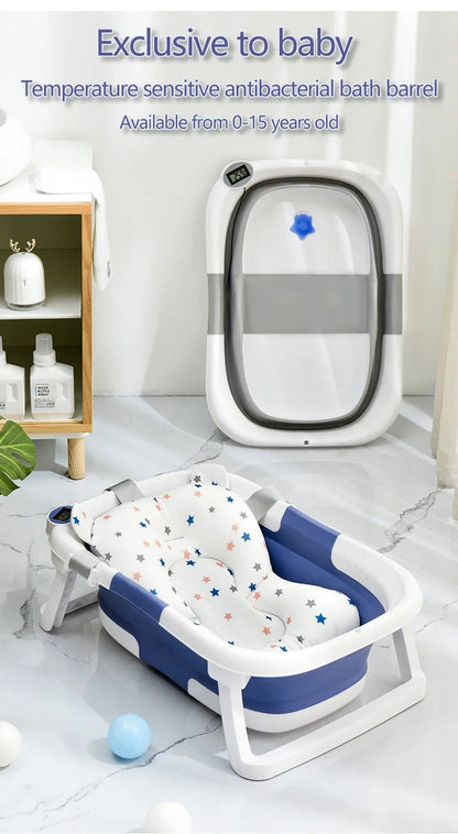 Real-time Temperature Silicone Baby Bath Tub