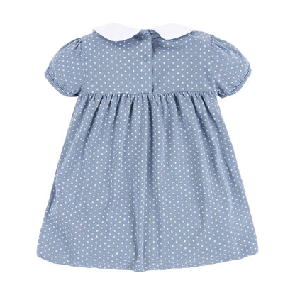 Baby Girls' Cotton Rabbit Applique Clothes: Summer Casual Wear