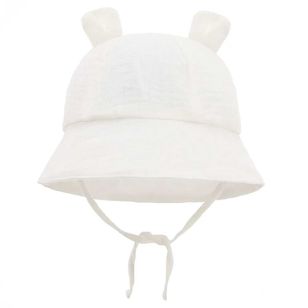 Muslin Baby Sun Hat: Cotton Bucket Hat for Girls and Boys