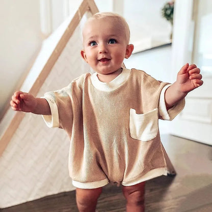 Summer Newborn Cotton Romper: Short Sleeve Fashion Baby Clothes