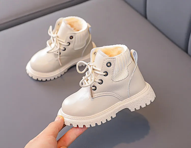 Cozy Plush Lining Snow Boots: Anti-Skid & Soft for Baby Boys/Girls