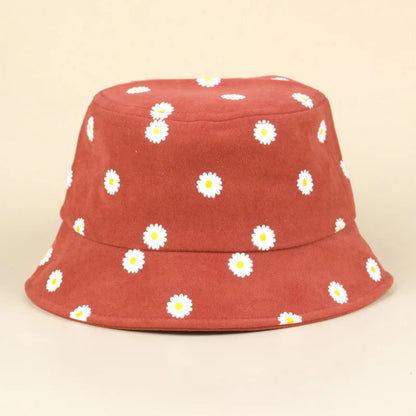 Summer Daisy Pattern Bucket Hat: Cute Flower Sun Hat for Kids