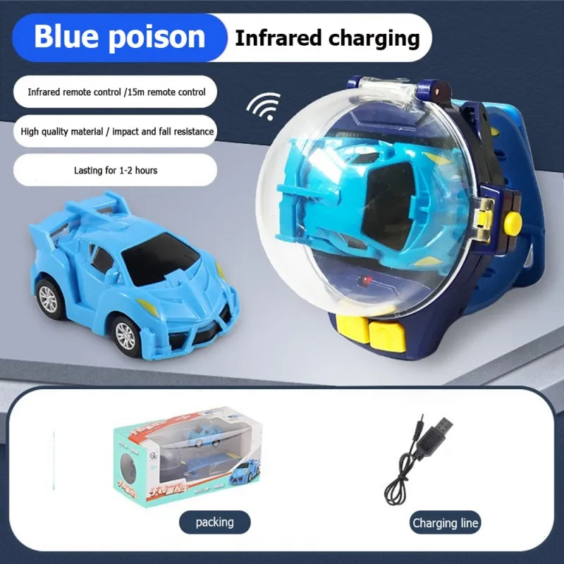 Kids Mini Watch Remote Control Car - USB Charging, Birthday Gift