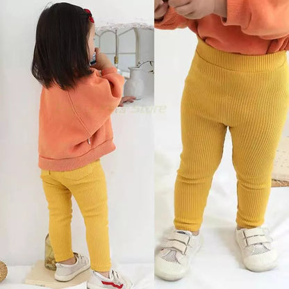 Vertical Stripes Cotton Pants - Stylish Leggings for Kids