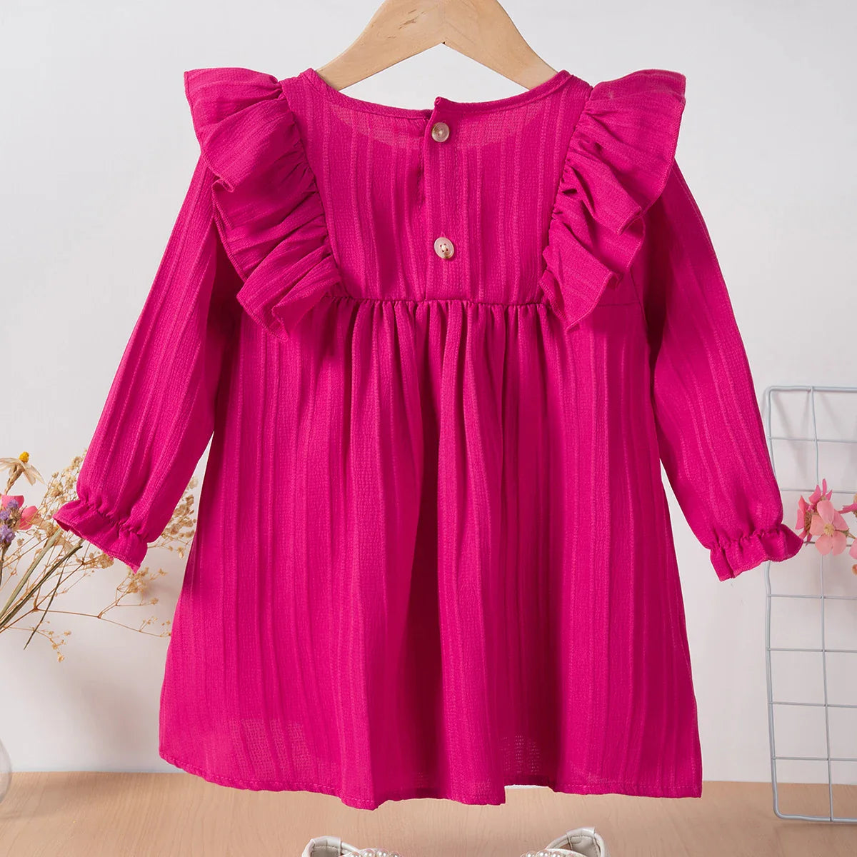 Girls' Ruffles Princess Dress: Spring/Fall Casual Party Wear