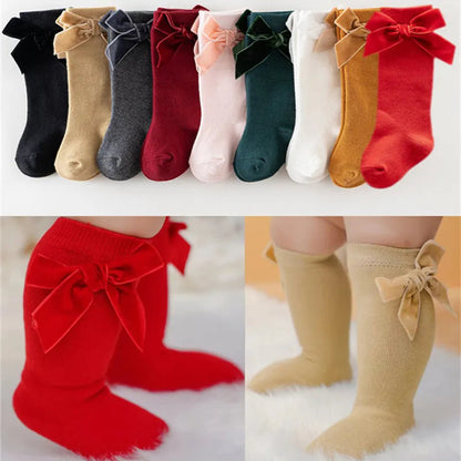 Bow Knee High Socks for Baby Girls