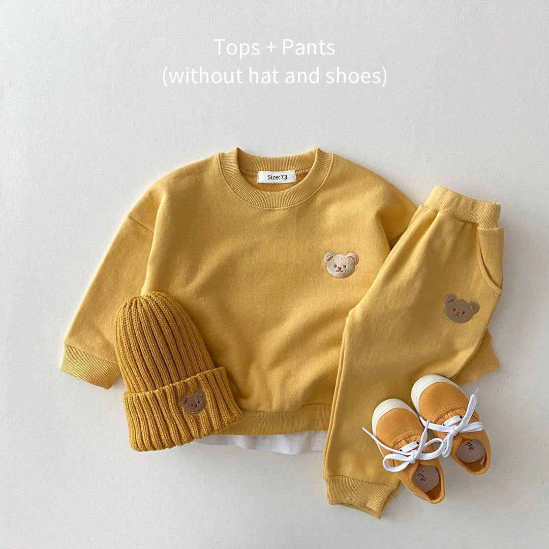 Fashion Toddler Bear Sweatshirt Set