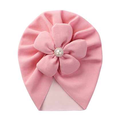 Pearl Turban Baby Hat: Elegant Headwear for Newborns