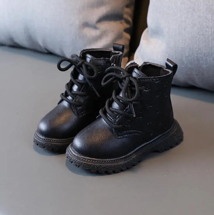 Autumn/Winter Plush Kids Boots: Fashionable & Warm