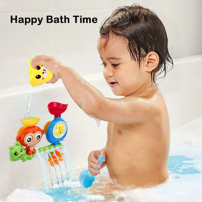 Bath Toy with Wall Suction Cup Track for Kids
