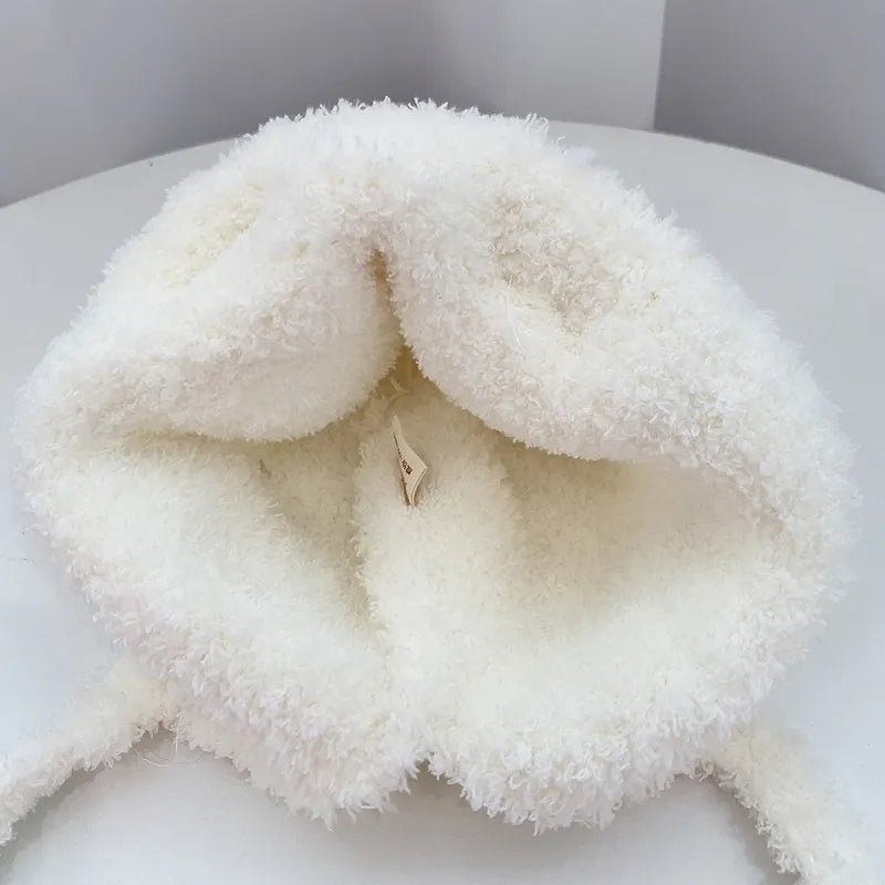 Cute Cartoon Baby Plush Hat - Winter Warmth for Infants