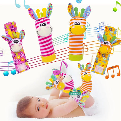 Infant Wrist Rattle Socks: Early Educational Sensory Toy