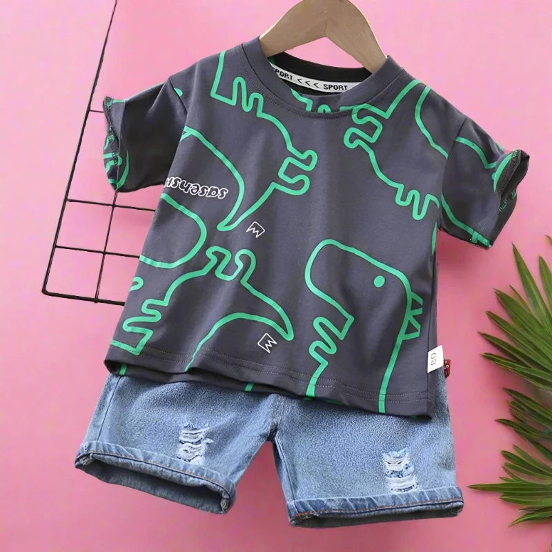 Summer Dinosaur Tracksuit for Boys