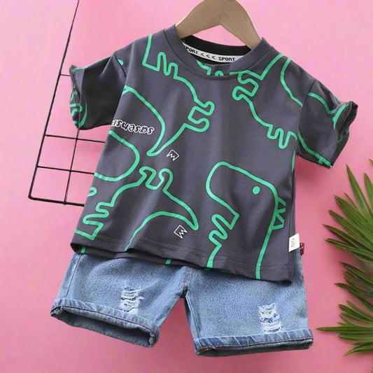 Summer Dinosaur Tracksuit for Boys