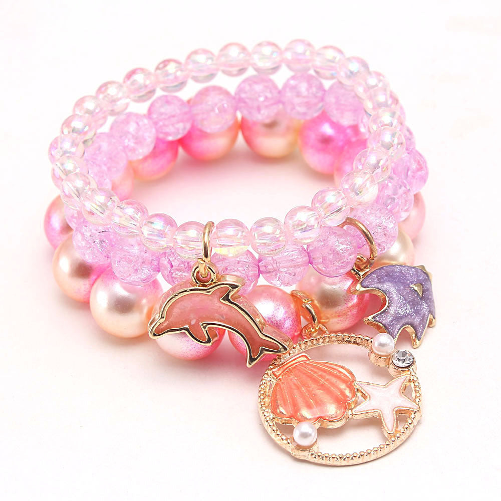 Children Sea Theme Bubblegum Beaded Chunky Bracelet