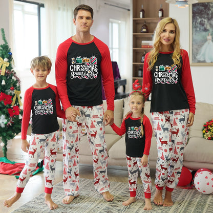 Christmas Family Pajamas Parent-child Matching Clothing Set