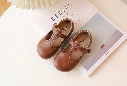 Princess T-Strap Leather Flats: Sweet Retro Dress Shoes