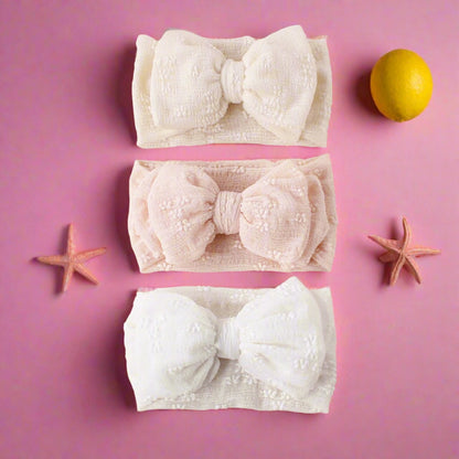 Breathable Baby Mesh Headbands: Double Bow Turban