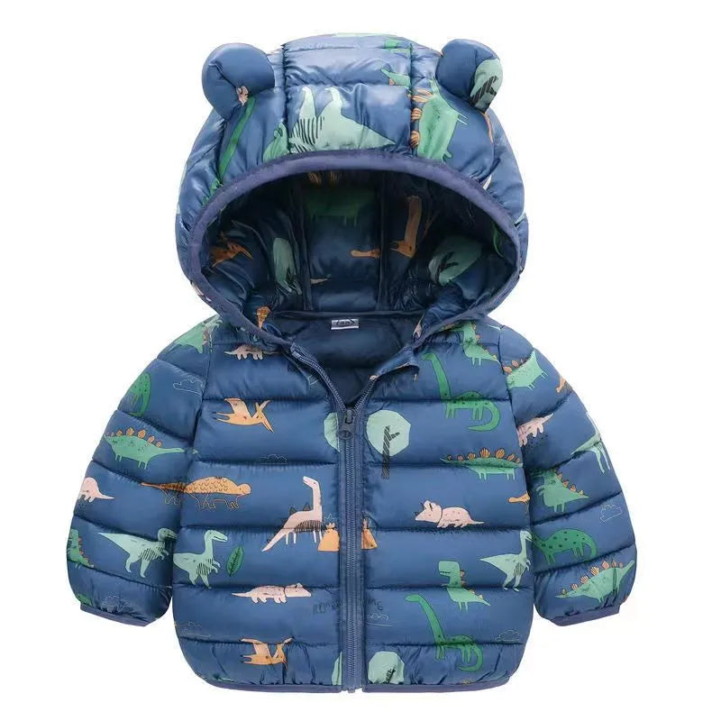 Baby Cartoon Bear Zipper Jackets: Autumn/Winter Hooded Coats