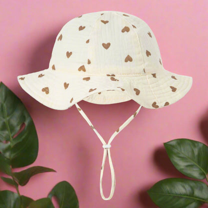 Summer Baby Cotton Bucket Hat: Sunscreen Outdoor Cap