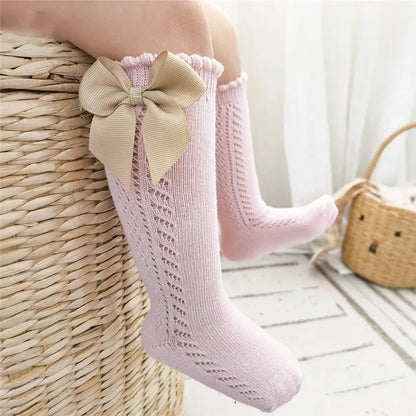 Kids Knee High Socks with Bow (Newborn-7 Years)