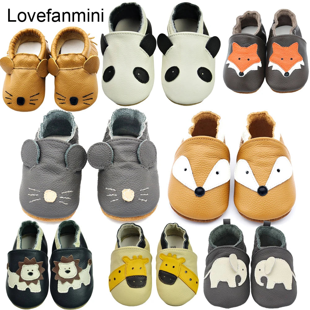 Genuine Leather Soft Sole Baby Shoes: Newborn Moccasins Slippers