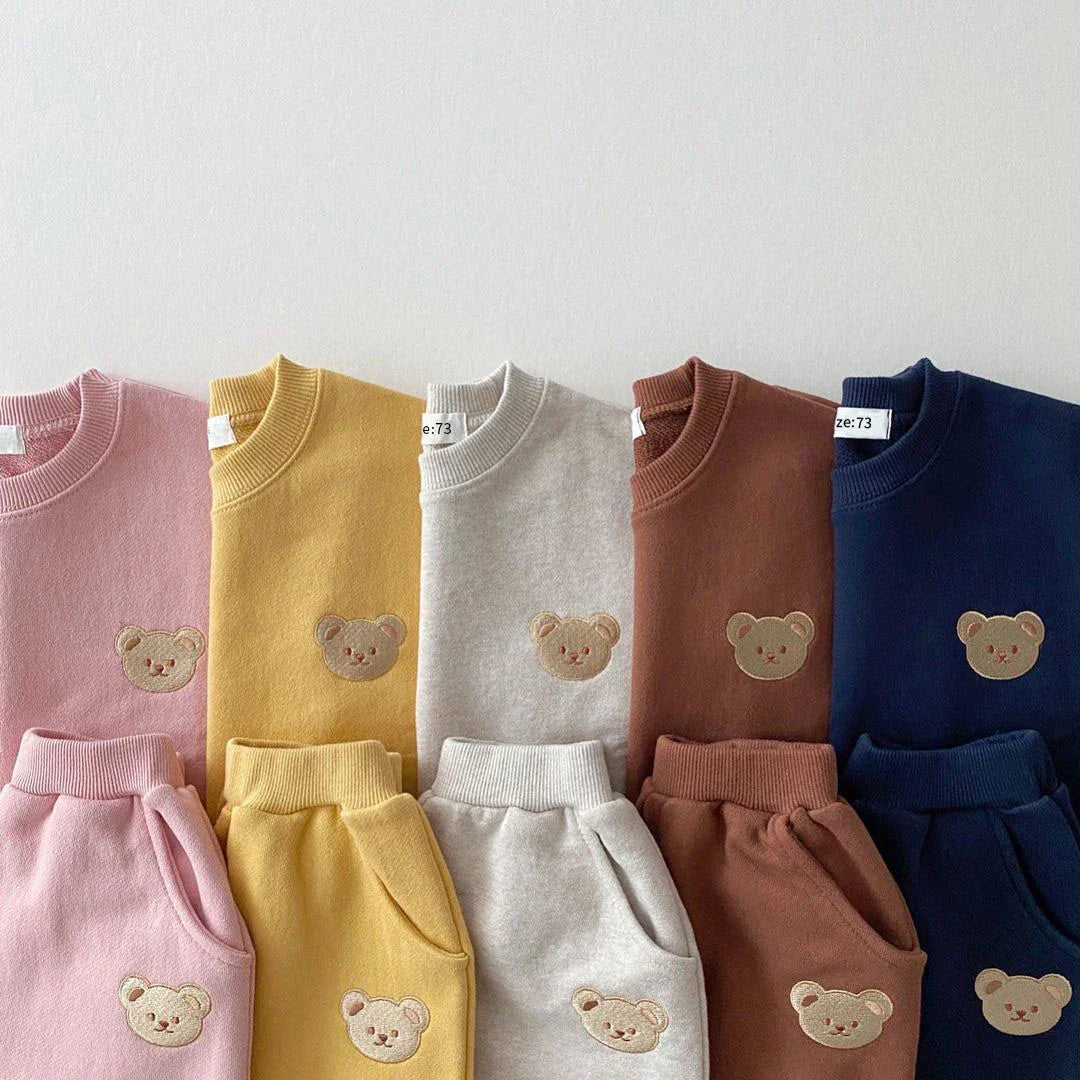 Fashion Toddler Bear Sweatshirt Set