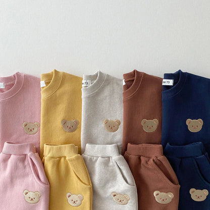 Fashion Toddler Bear Sweatshirt Set