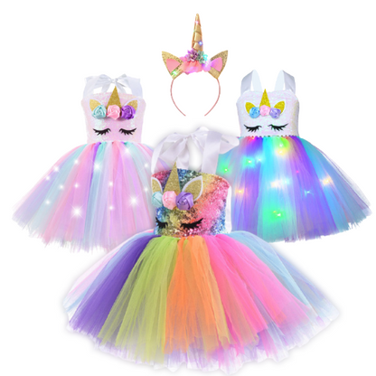 Sequin Top Unicorn LED Dress