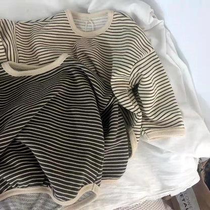 Cotton Striped Long Sleeve T-shirt - Kids 1-8T
