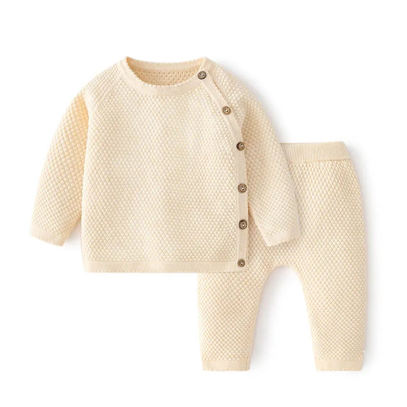 Knitted Pajama Set for Baby - Cozy cotton clothes set