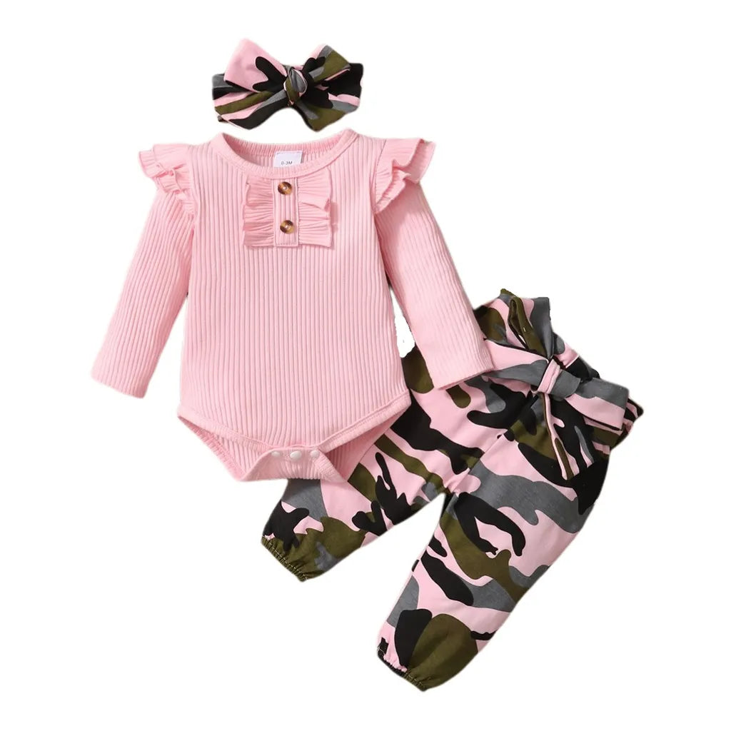 Newborn Baby Girl 3-Piece Clothing Set